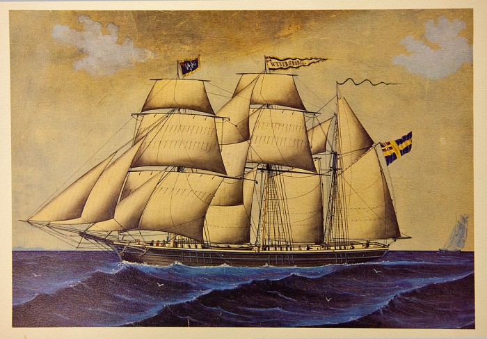 Reg 1123 "Wenersborg", byggd på Tenggrenstorp 1860 för C. J. Anderssons räkning. Avsedd att segla i utrikes fart. 1123wenersborg